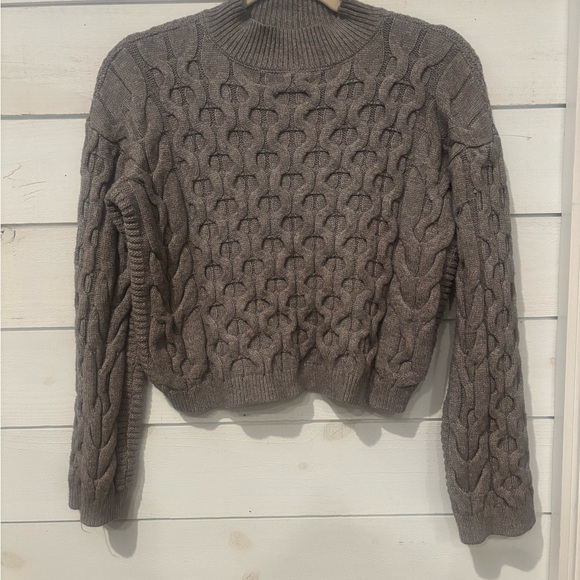 Anthropology Cable Knit Gray Sweater in size XS - Picture 4 of 11